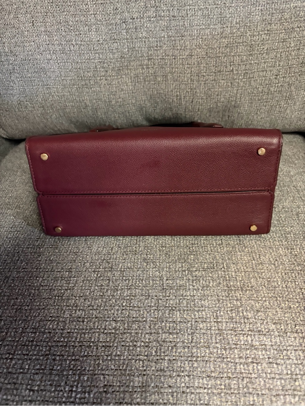 kate spade Burgundy Leather Satchel with Gold Hardware - Picture 3 of 4